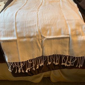 Lovely long White color  Cotton scarves